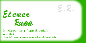 elemer rupp business card